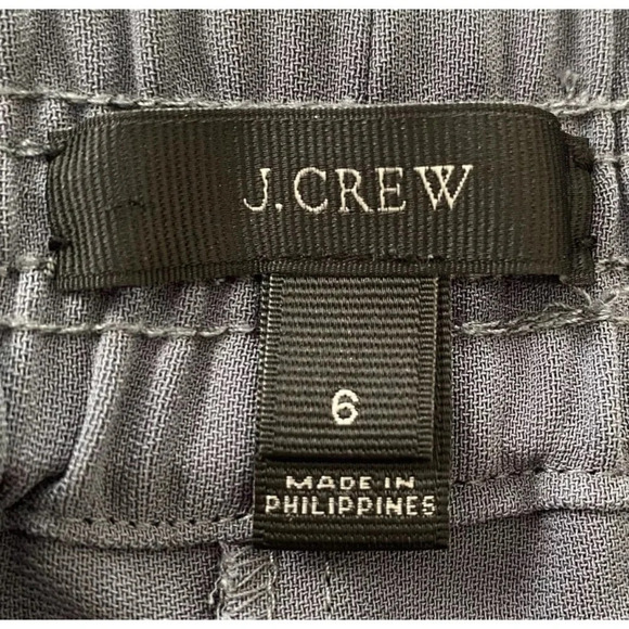 J Crew Reese‎ Gray Pull-On Jogger Pants Pockets Womens Size 6 (819) - Picture 5 of 6